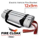 FIRE CLOAK - EV Car Fire Blanket (12x9) + Carry Bag